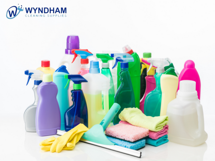 Cleaning supplies from Wyndham Cleaning