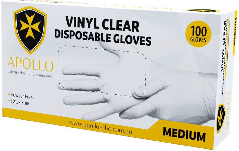 Vinyl gloves, clear