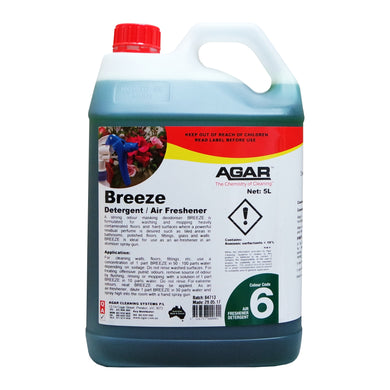 Agar Breeze Detergent Air Freshener is a strong odour masking deodoriser with a powerful cleaning action and a fruity fragrance.  It is good for washing and mopping all hard surfaces.  It has a detergent power which helps remove dirt and grime.