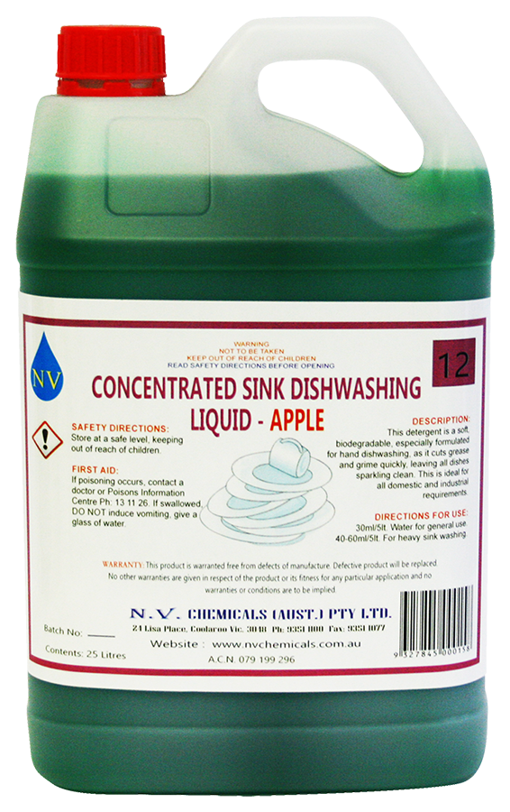 concentrated dish washing liquid for hand washing of dishes